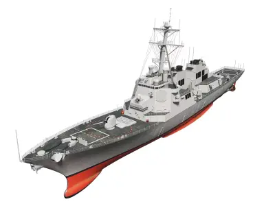 CombatShip Low-poly 3D model