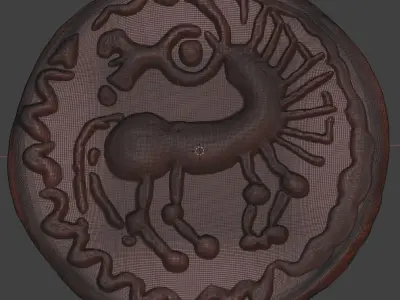 Celtic coin 1 3D print model