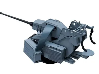 KBA 25 80 Machine Gun System 3D model