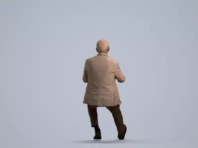 00134Pascal008 - Senior Caucasian man sitting in office wearing 3D model