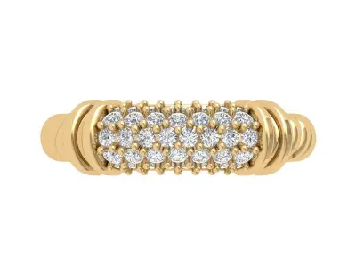 Wedding Art Deco Ring 3D print model