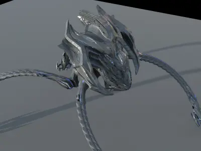Scifi alien 3D model
