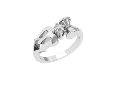 Trishool Ring 3D print model