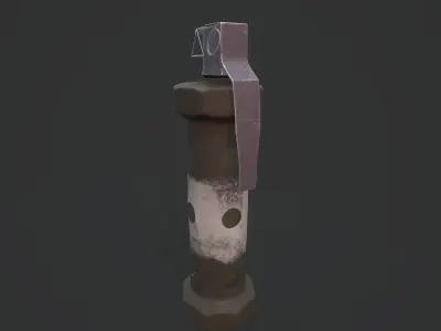 Flashbang Grenade - Models and Textures Low-poly Free low-poly 3D model