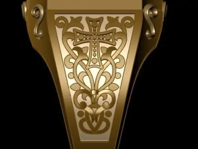 Holy cross jesus ring 3D print model