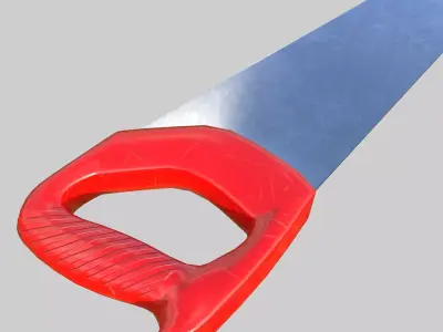 Hand Saw Low-poly 3D model get