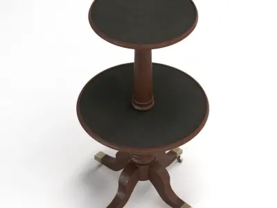 1860s French Two-Tier Round Table 3D model