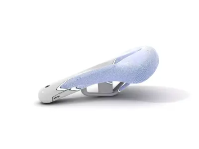 Sleek White Bicycle Saddle model pack Low-poly 3D model