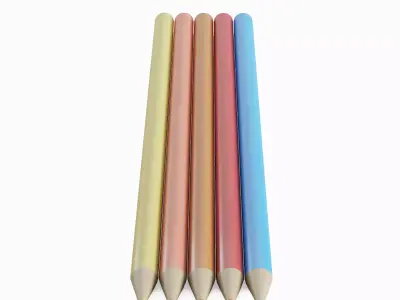 Color Pencils 10 pcs Low-poly 3D model
