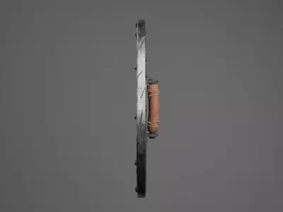 Wooden Shield Low-poly 3D model 24