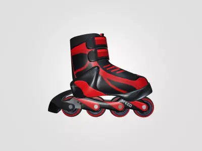 Recreational Inline Skate 3D Model - Game Ready Sports Equipment Free 3D model