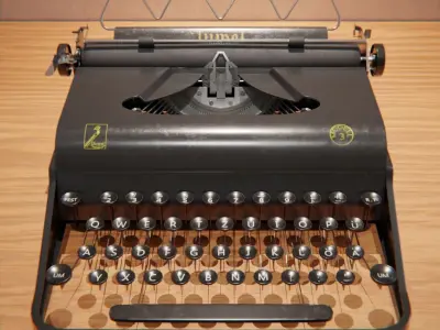 Juwel Model 3 Typewriter Low-poly 3D model