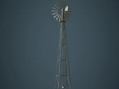 Windmill 1A Low-poly 3D model