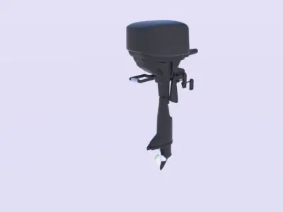  Boat Motor  Low-poly 3D model