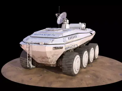 SpaceX Mars Rover  Low-poly 3D model