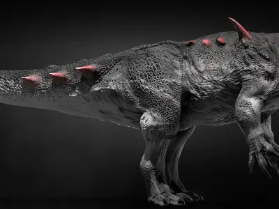  Hybrid Dinosaur Low-poly 3D model