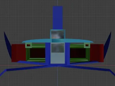 Lowpoly cartoon spaceship Low-poly 3D model