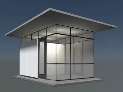 Security booth 24u06 3D model