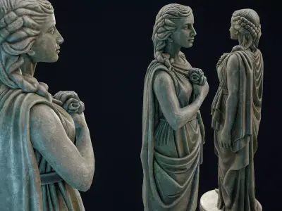 Garden Statue 1 Low-poly 3D model