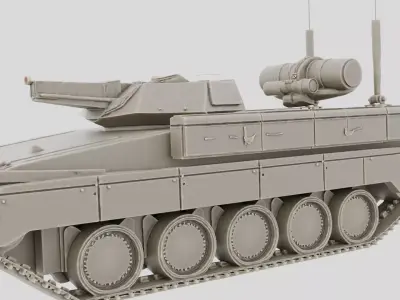 Tracked Anti Aircraft Missile Vehicle for 3D print 3D model