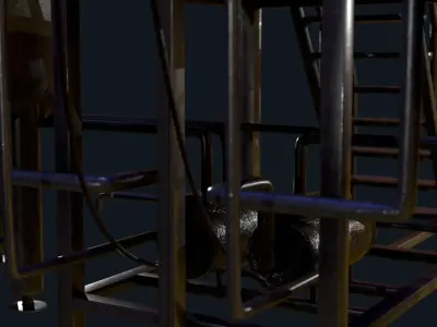 Chemical-storage Low-poly 3D model