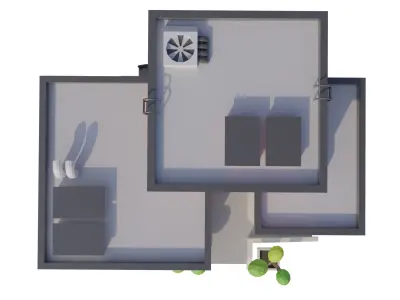 Office building Low-poly 3D model purchase