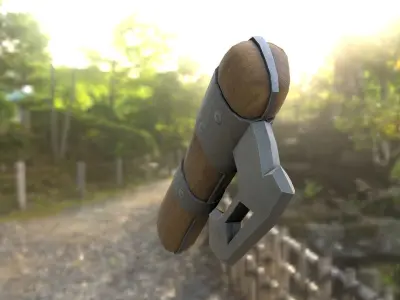 Compact Axe LOW POLY Free low-poly 3D model