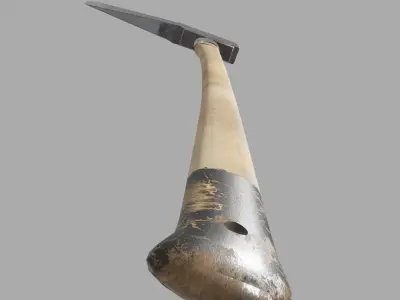 woodsman axe - 3 texture styles Low-poly 3D model