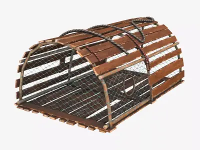 Crab Trap 01 Low-poly 3D model