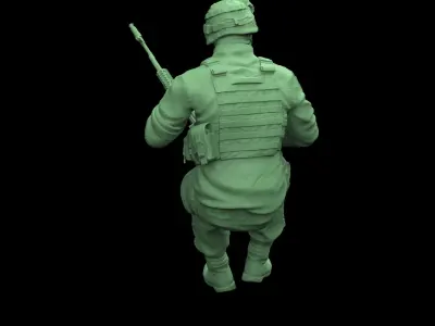 UKRAINIAN Tank Commander 3D print model