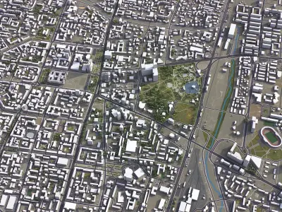 Ulaanbaatar Low-poly 3D model