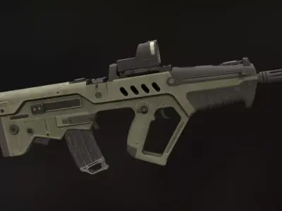 TAR-21 assault rifle Low-poly 3D model
