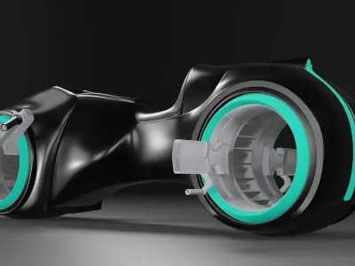 TRON BIKE Low-poly 3D model purchase