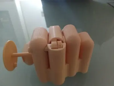 Middle finger with gear Stinkefinger 3D print model