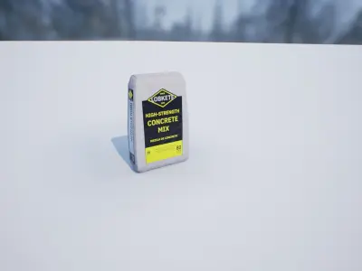 Concrete Bag PBR Low-poly 3D model