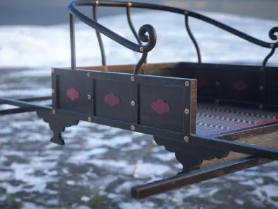 Korean Palanquin Sogyo - Joseon Tongsinsa 3D model