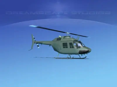Bell OH-58B Argentina Army 3D model