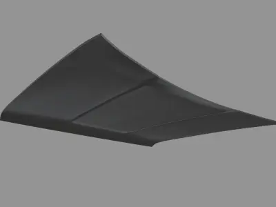 Car Bonnet 07 Low-poly 3D model