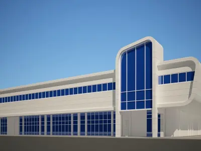 Mall - Shopping center Low-poly 3D model