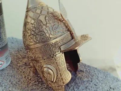 Ottoman Imperial Guard War Helmet  Highly Detailed 3D Model 3D print model