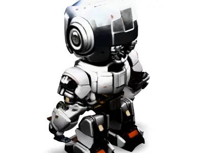 Cute SciFi Robot Game Ready Low-poly 3D model purchase