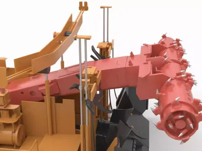 Anchor Digging Integrated Machine 3D model
