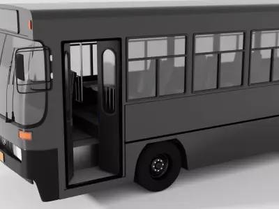Passenger Bus - City Transportation  Low-poly 3D model