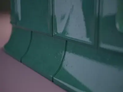 Tiled Fireplace 3D model