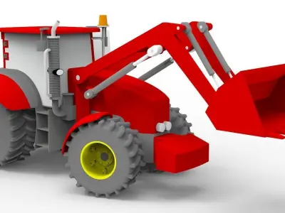 Heavy Equipment - excavator 01 3D model