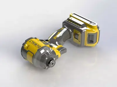 Parafusadeira Bateria DeWalt Screwdriver Battery 3D model