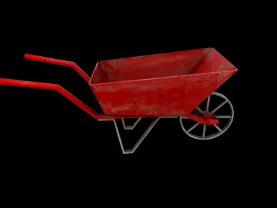 Wheelbarrow - PBR - Textured Low-poly 3D model
