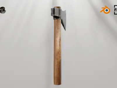 Hand Axe 02 Low-poly 3D model