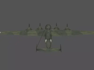 Messerschmitt Me 264 Amerikabomber WWII German Strategic Bomber Low-poly 3D model