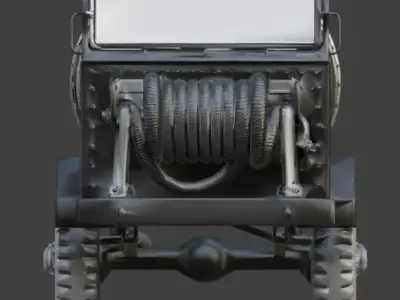 WWII Water Van 3D Model Low-poly 3D model